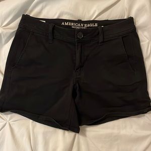 Black American Eagle MIDI Super Stretch Shorts